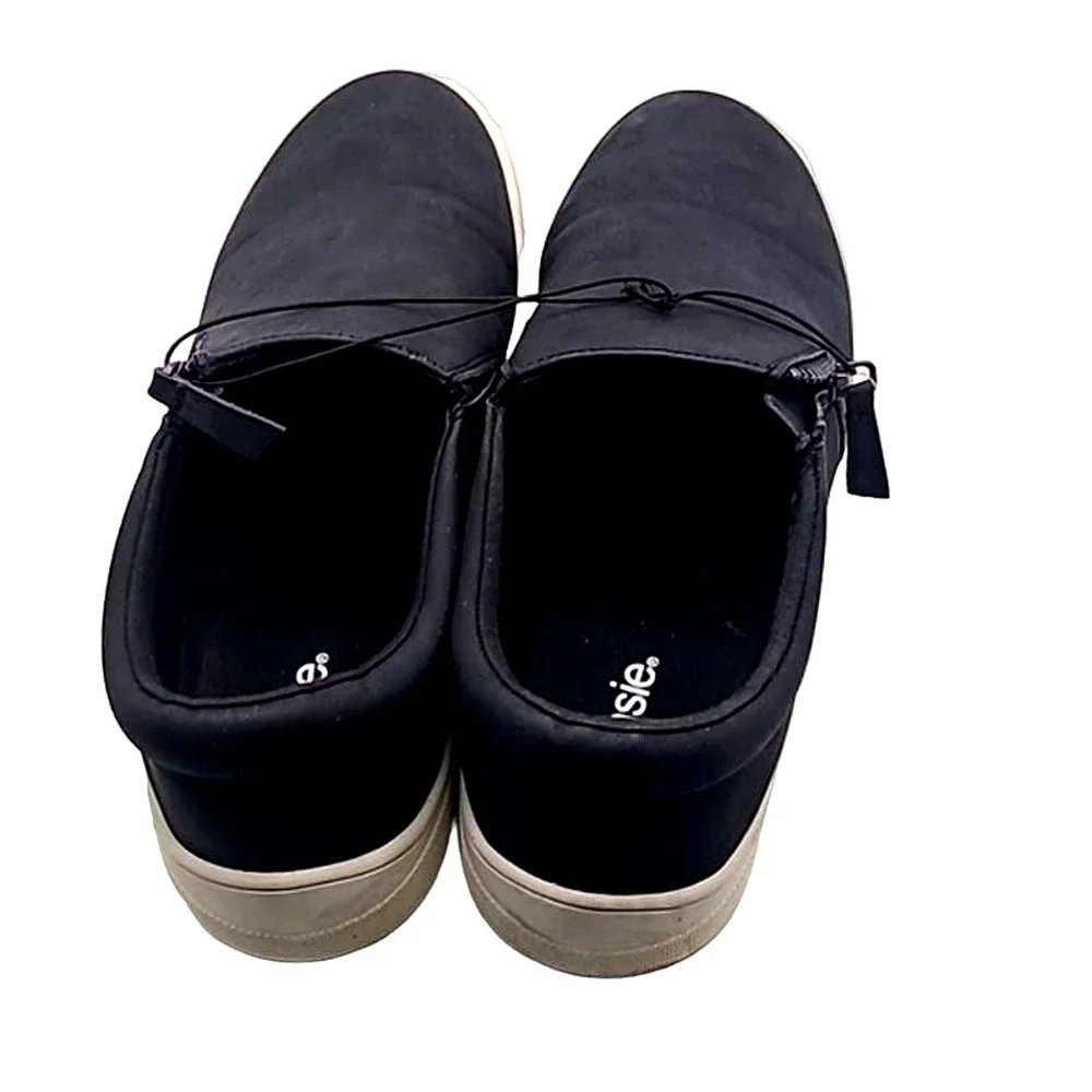 Kensie Soren Women’s Slip On Sneaker Size 6.5 Black Platform Casual Comfort Shoe